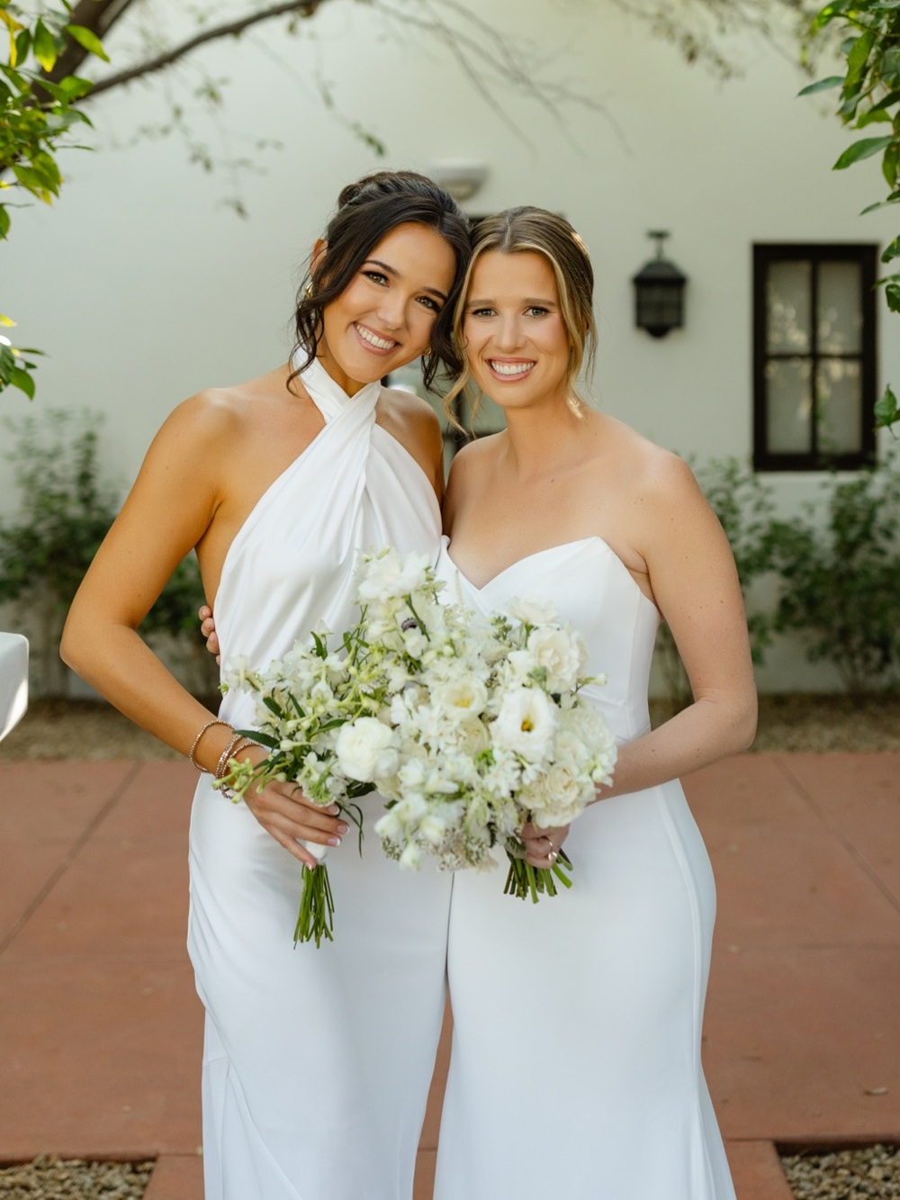 Show Me Your Mumu Jasmine Halter Maxi Dress Ivory Luxe Satin Bridesmaid XS